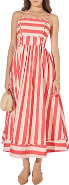 English Factory Stripe Midi Dress