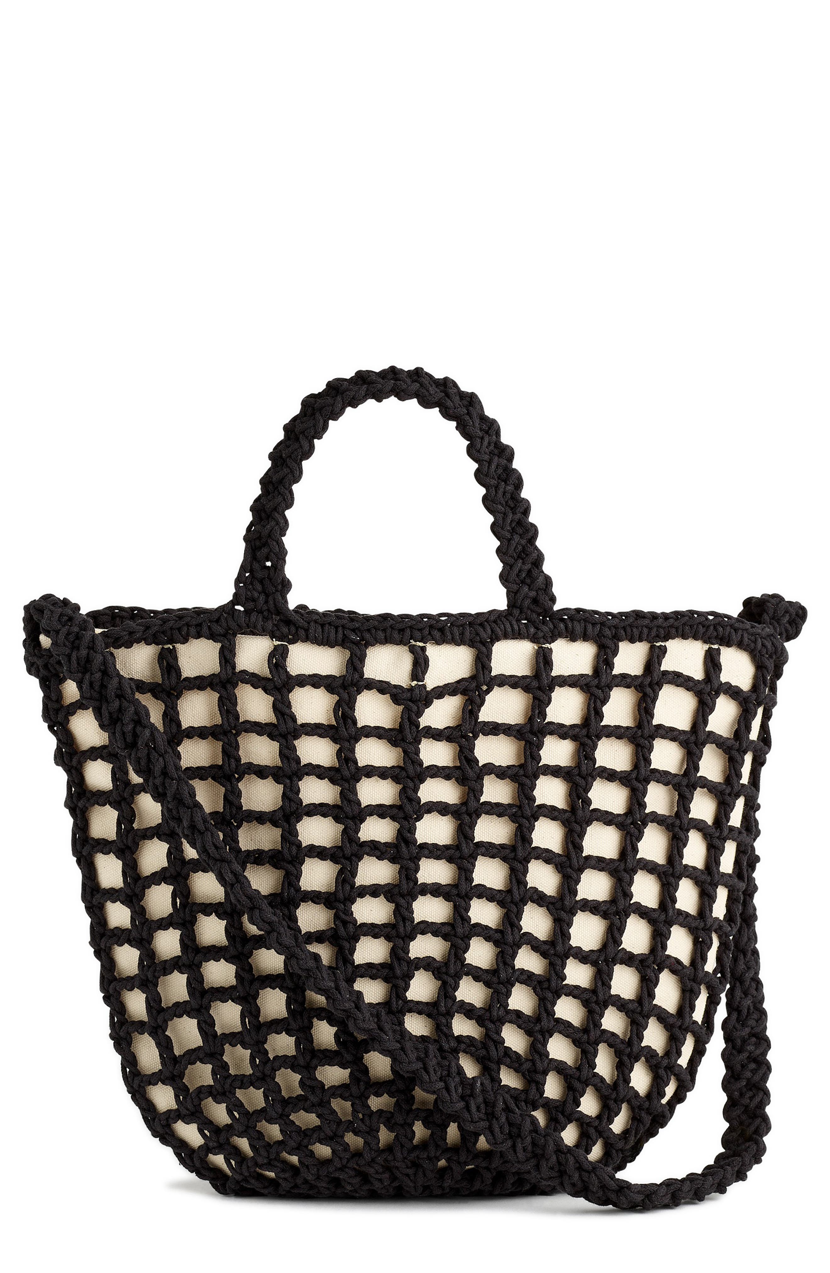 Madewell The Crocheted Shoulder Bag, Main, color, 