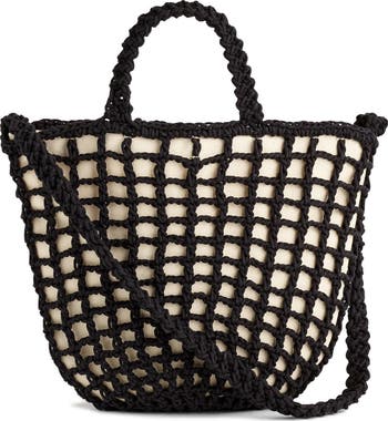 Madewell crochet top shopper bag