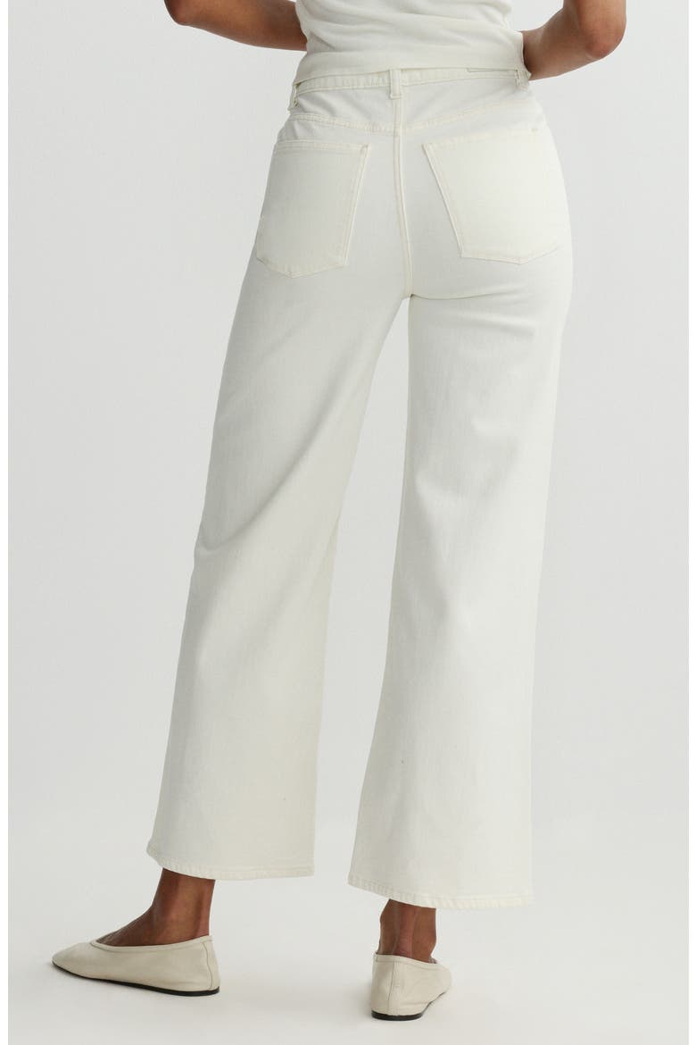 Hepburn High Waist Ankle Wide Leg Jeans, Alternate, color, EGGSHELL