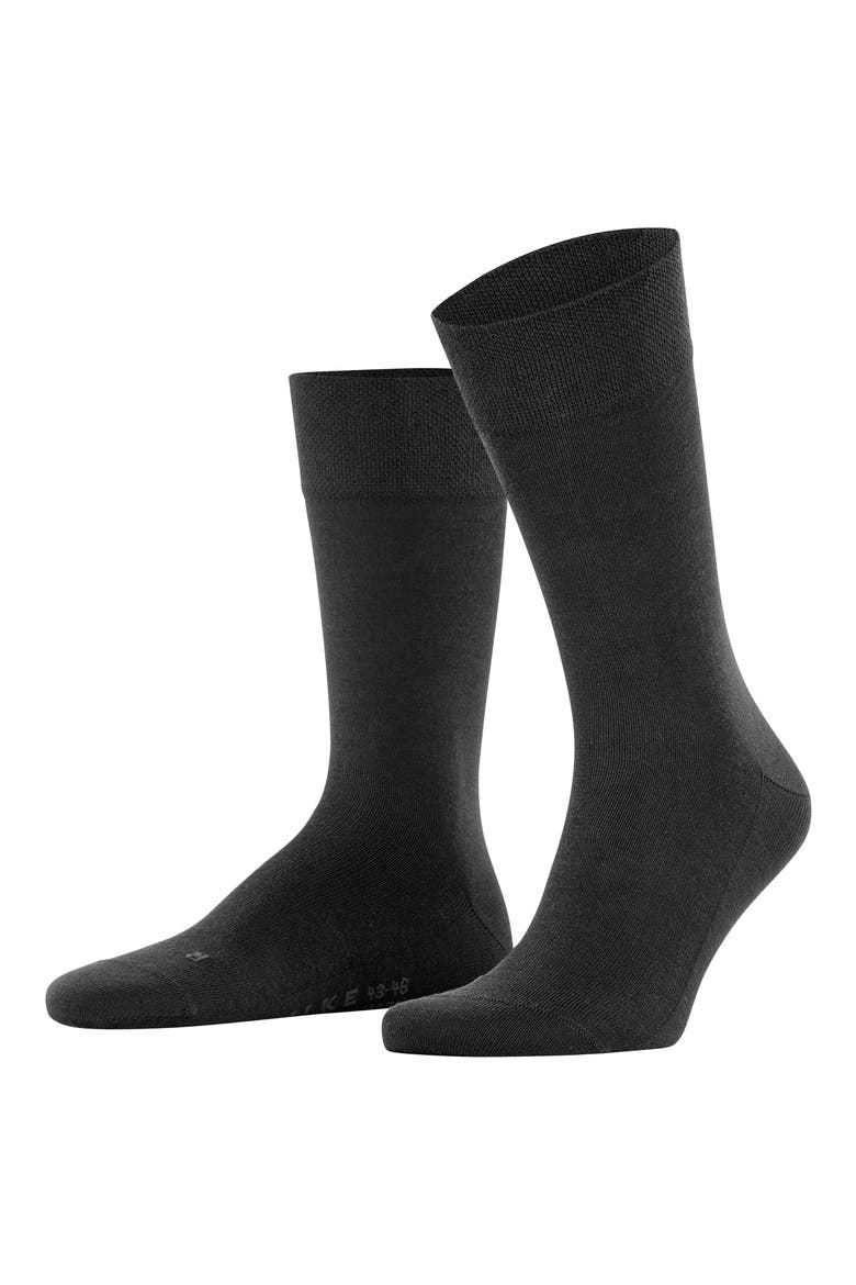 Sensitive New York Crew Socks, Alternate, color, BLACK