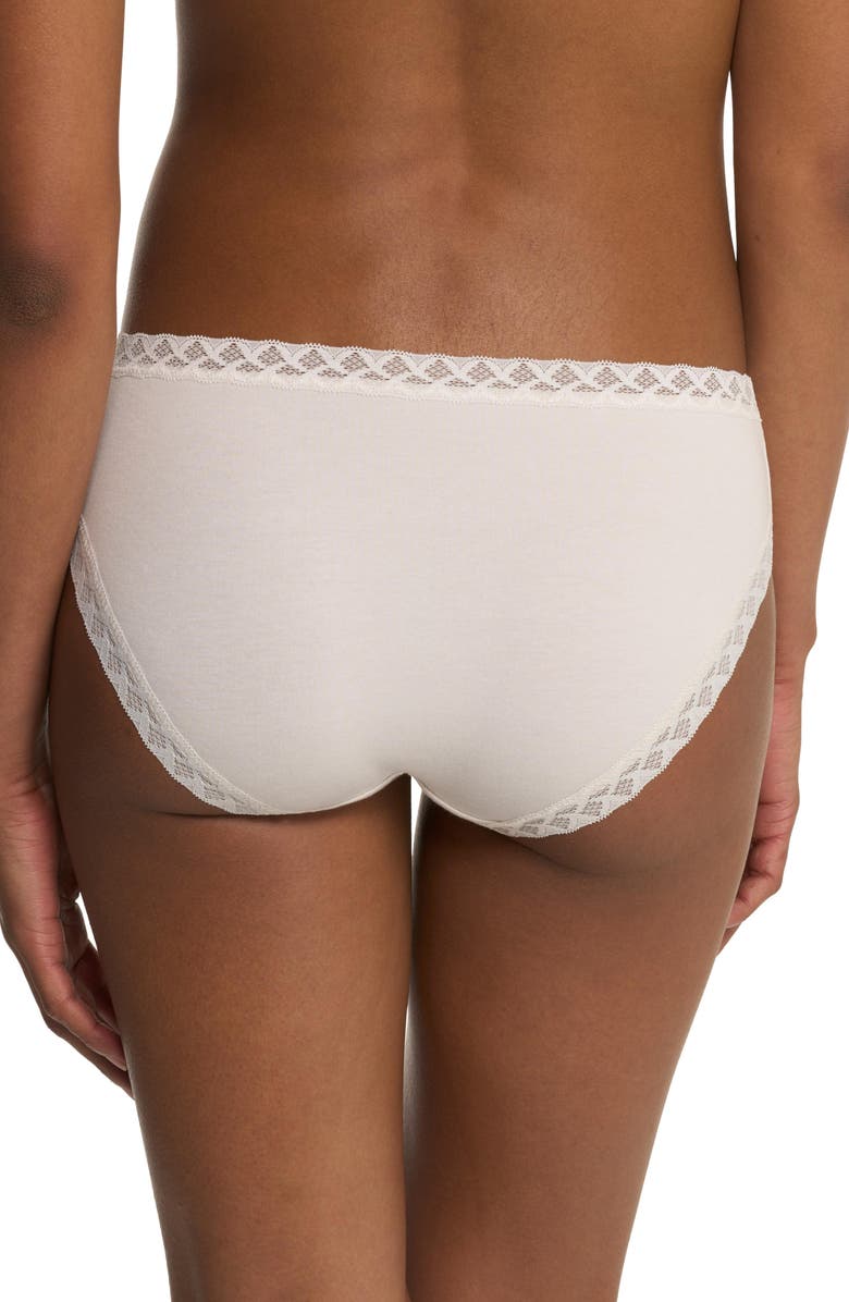 Natori Bliss Cotton Girl Brief, Alternate, color, Coconut