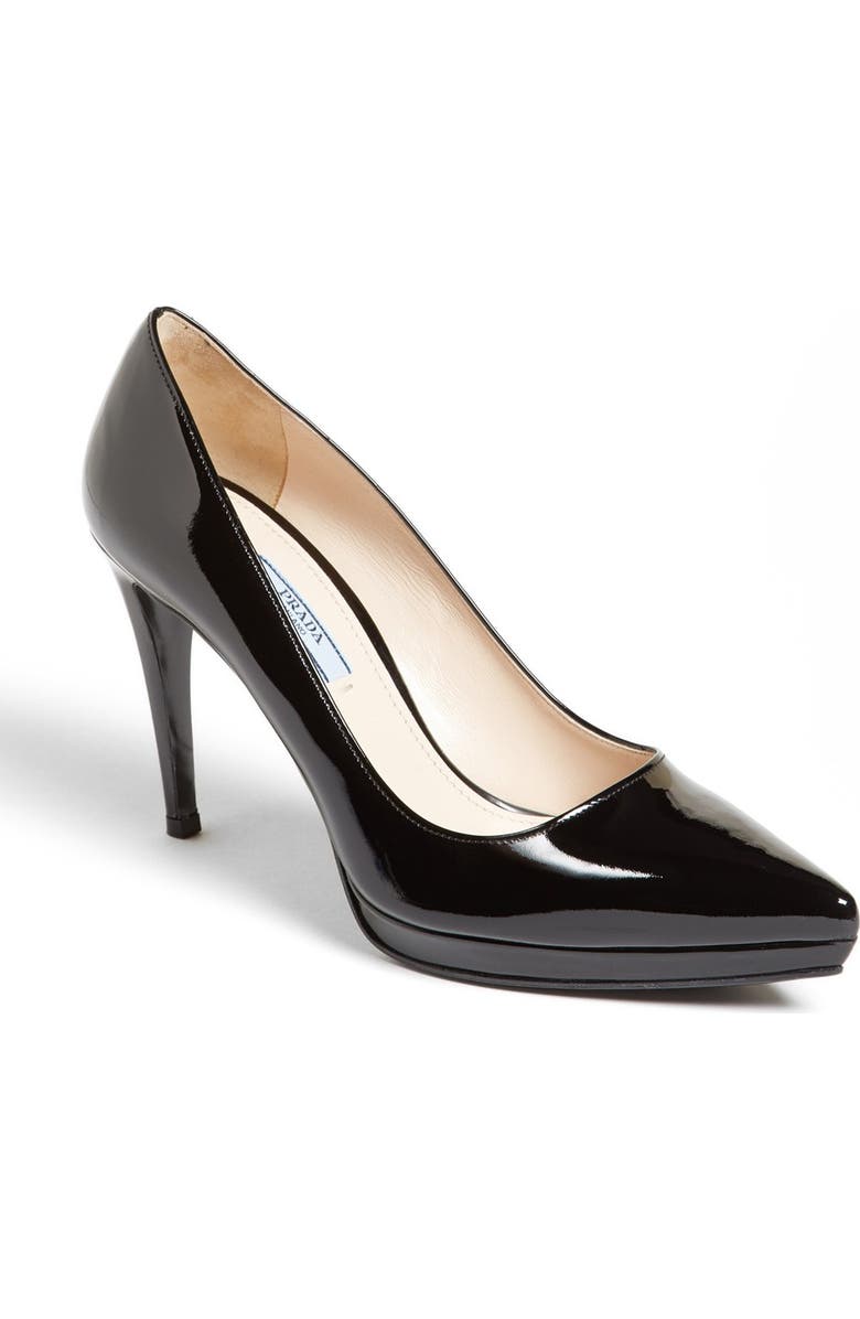 Prada Pointy Toe Platform Pump, Main, color,