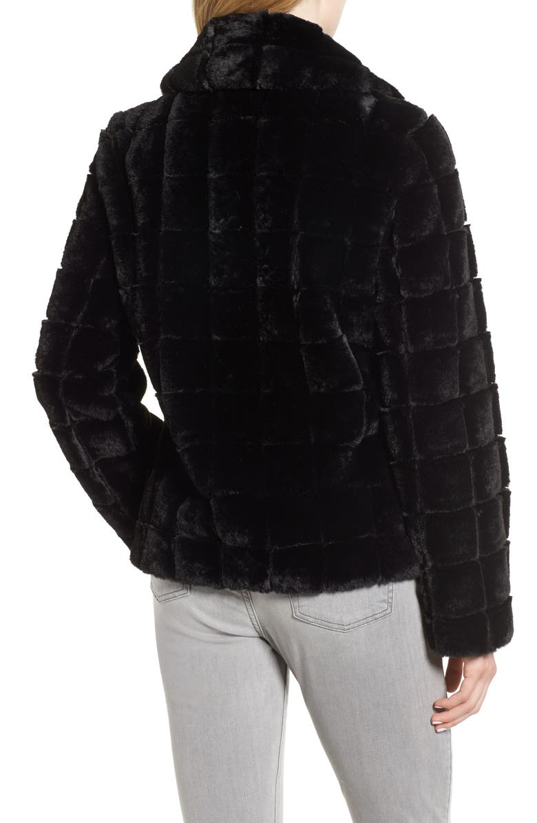 Kristen Blake Quilted Faux Fur Jacket, Alternate, color, 