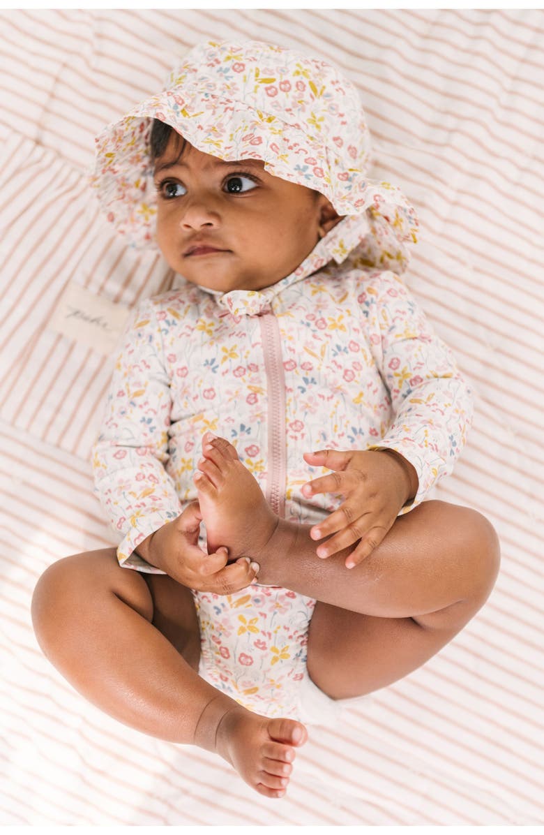 Pehr Kids' Long Sleeve One-Piece Rashguard Swimsuit, Alternate, color, Floret