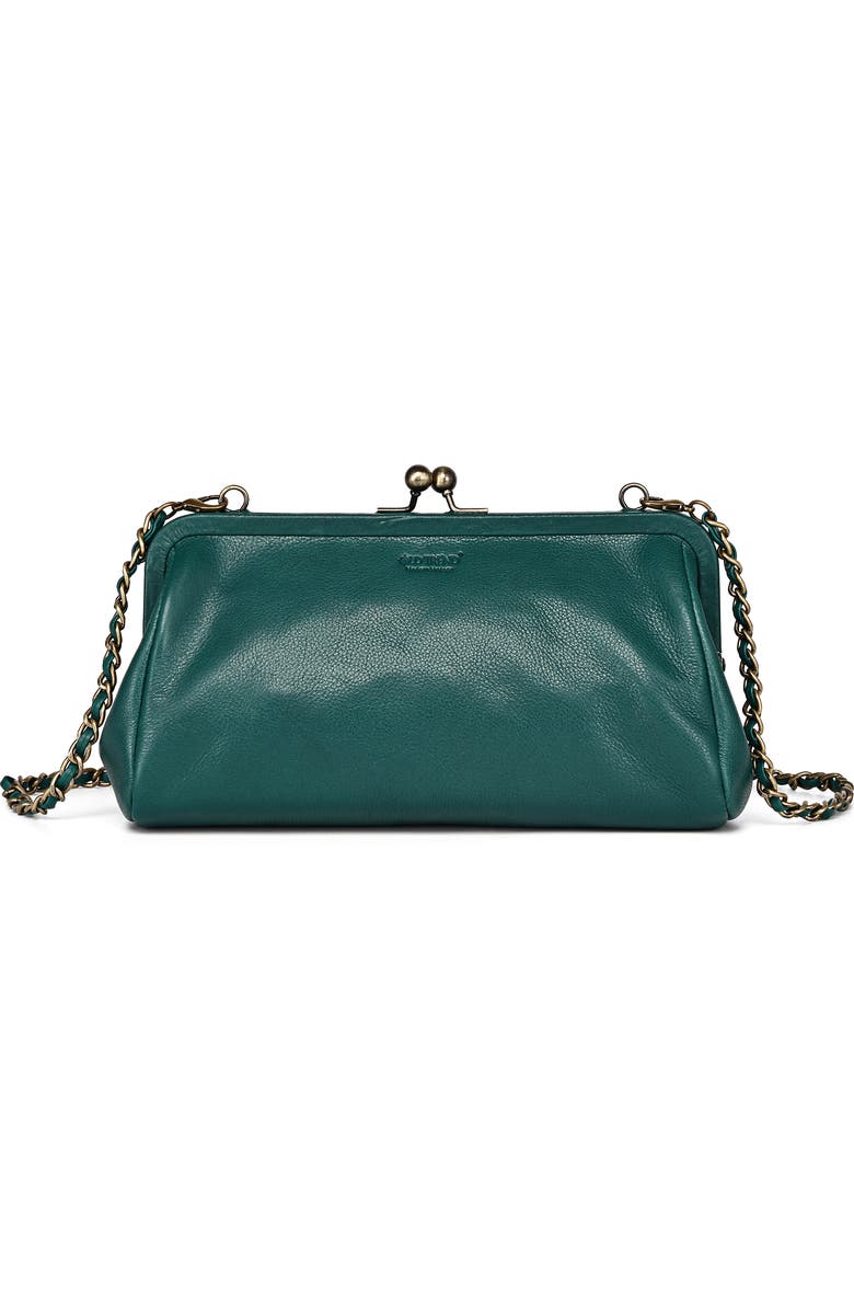 OLD TREND Iris Genuine Leather Vintage Frame Crossbody Bag, Main, color, Teal