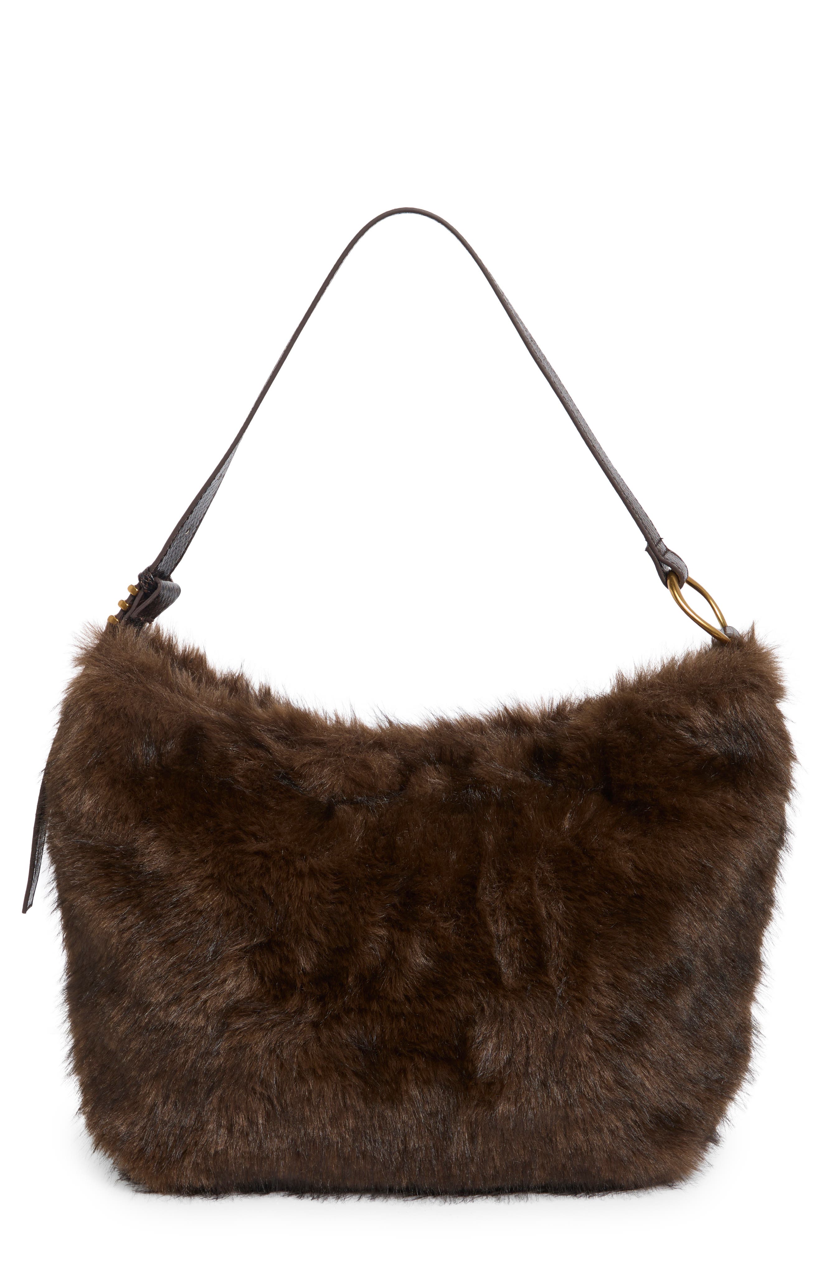 Bscout Faux Fur Hobo Bag