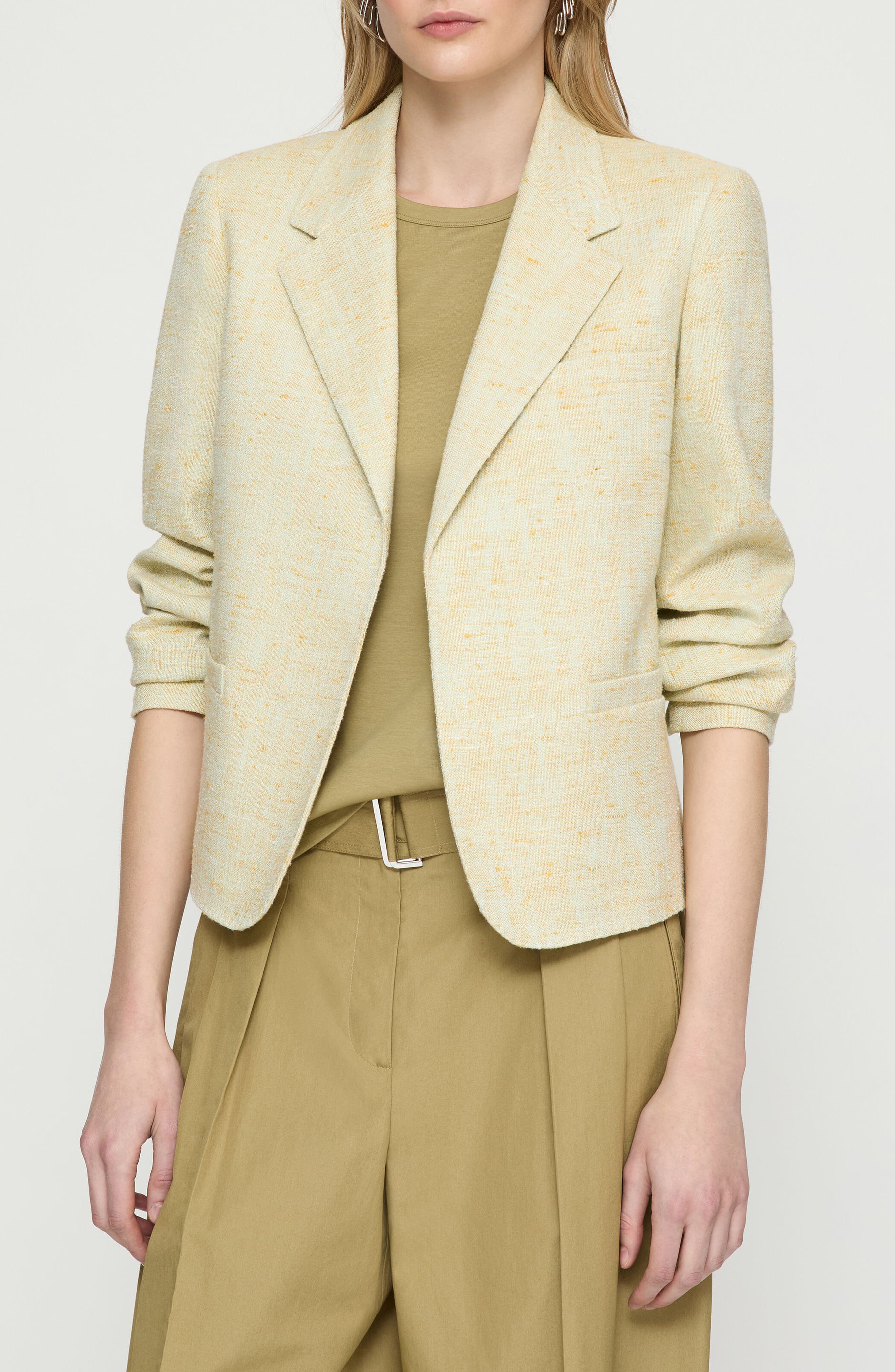 Pastel Dust Tweed Crop Jacket