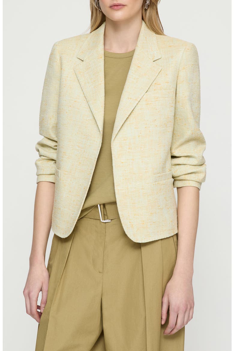 Pastel Dust Tweed Crop Jacket, Main, color, CHARTREUSE MULTI