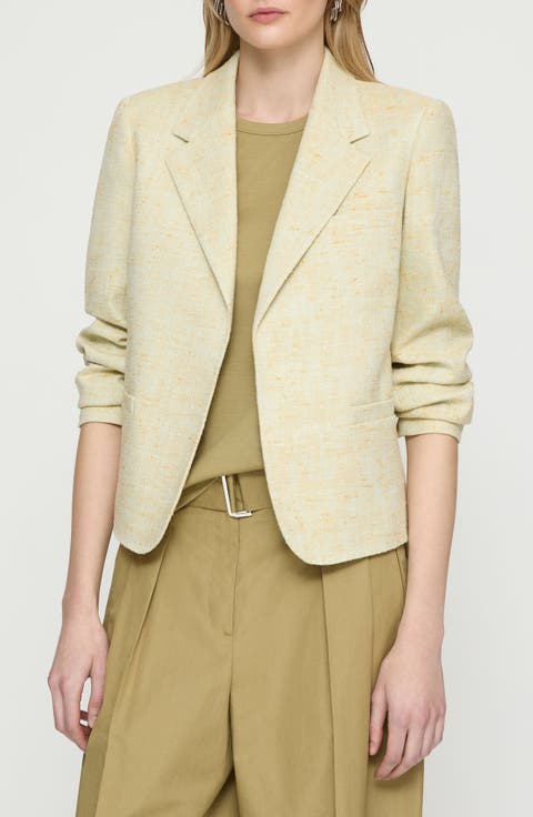 Pastel Dust Tweed Crop Jacket