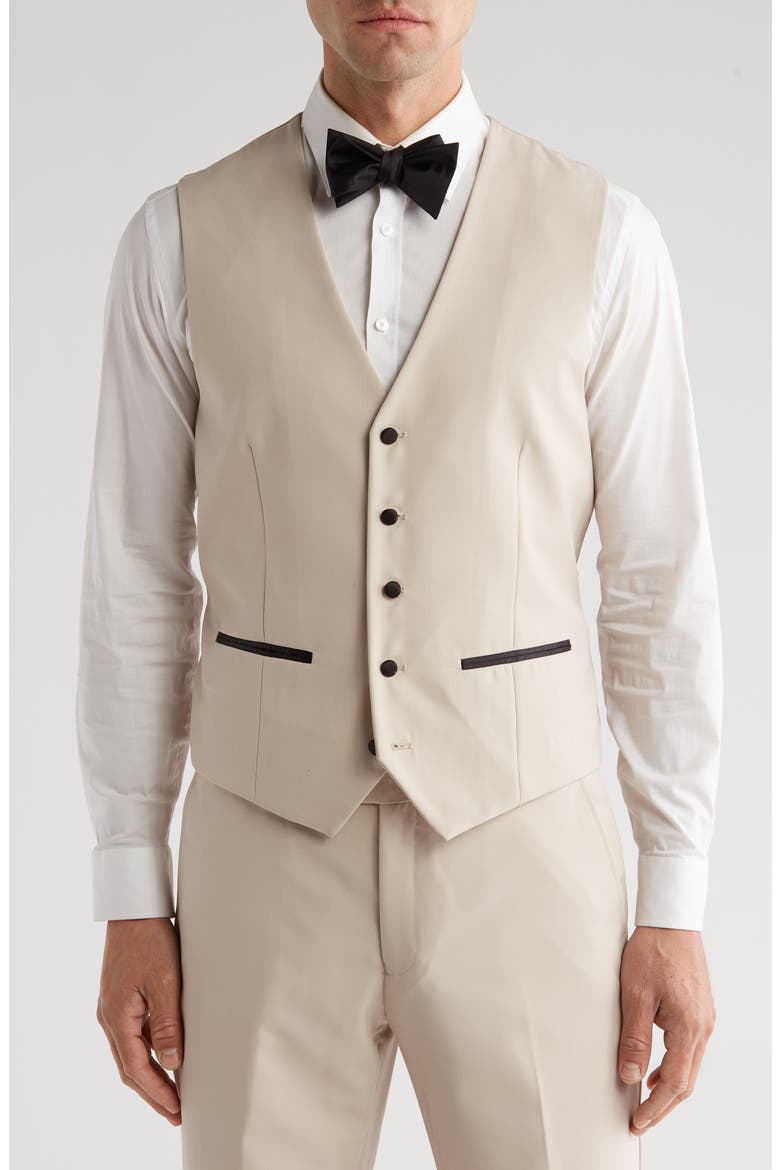 Premium Slim Fit 3-Piece Tuxedo, Alternate, color, LIGHT BEIGE