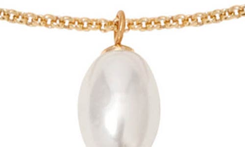 Ettika Faux Pearl Layered Necklace In Gold