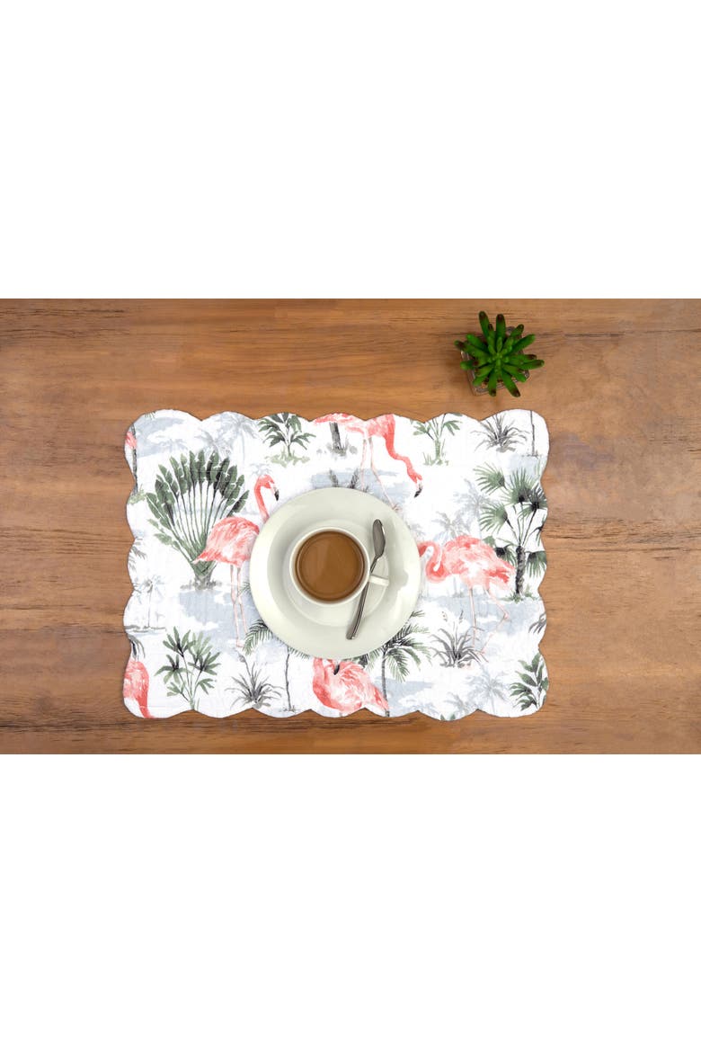 Flamingo Breeze Placemat Collection Sets of 6, Alternate, color, Blue