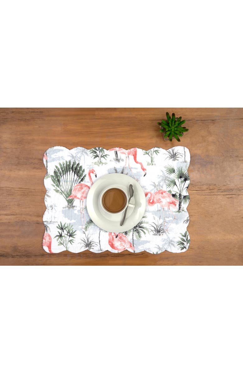 C&F Home Flamingo Breeze Set of 6 Placemats  13" x 19", Alternate, color, Blue