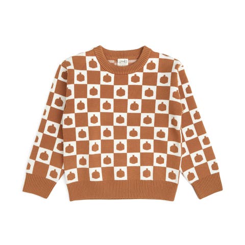 Pumpkin Checkers Sweater