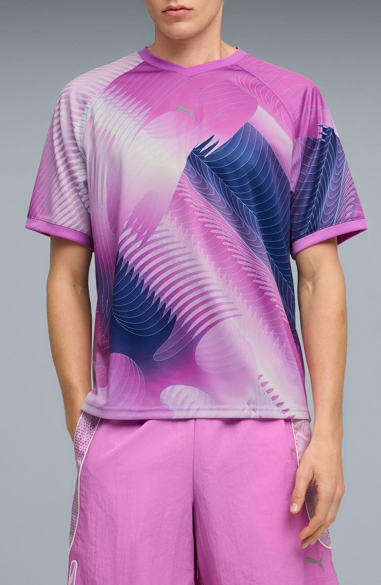 PUMA tech-X Relaxed Jersey, Main, color, Mauve Pop