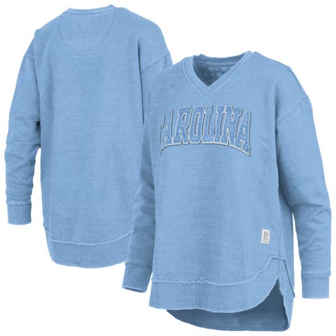 Women's Pressbox Carolina Blue North Carolina Tar Heels Westin Poncho V-Neck Pullover Sweatshirt