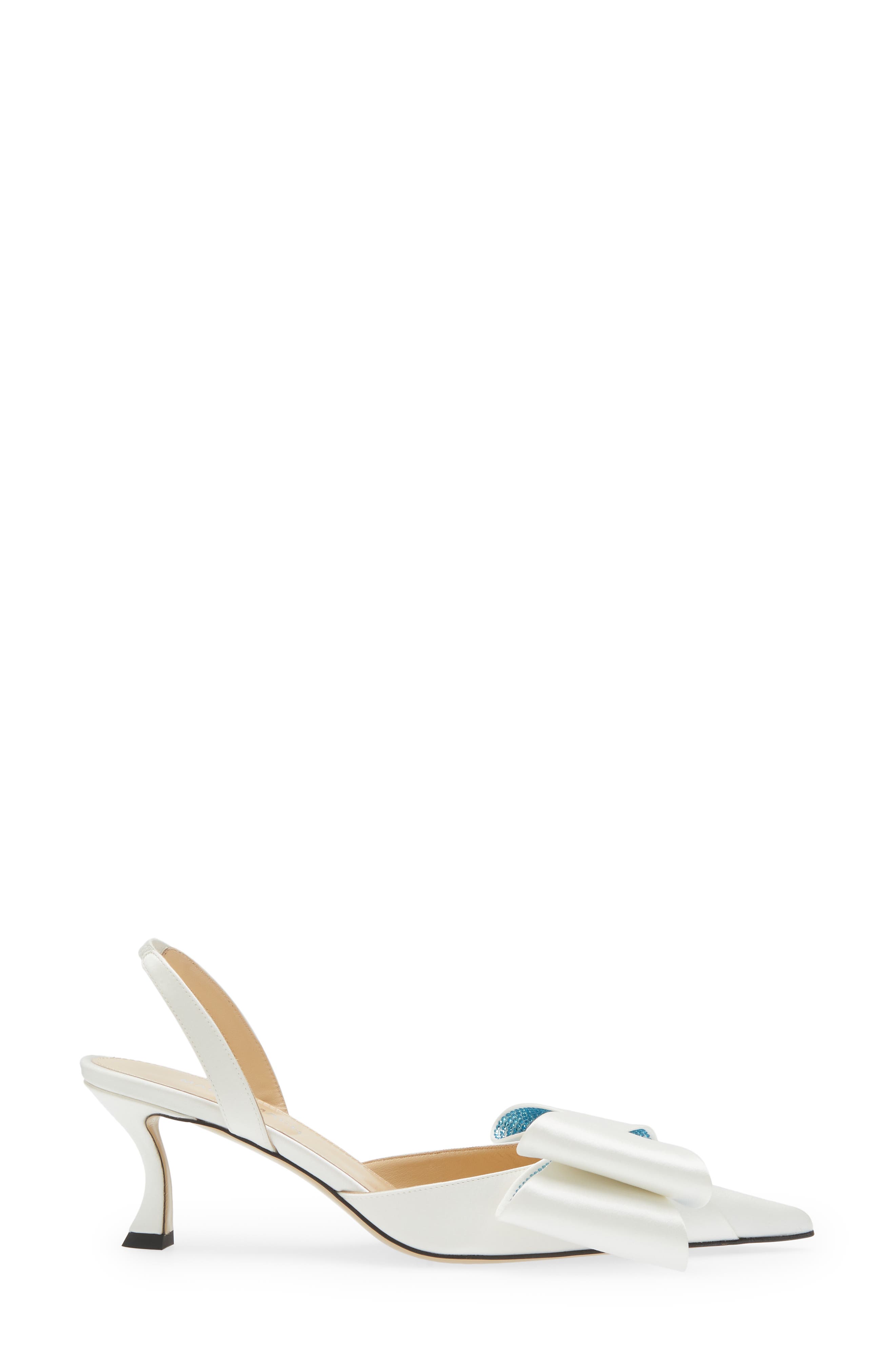 Mach & Mach Le Cadeau Bow Pointed Toe Slingback Pump, Alternate, color, 