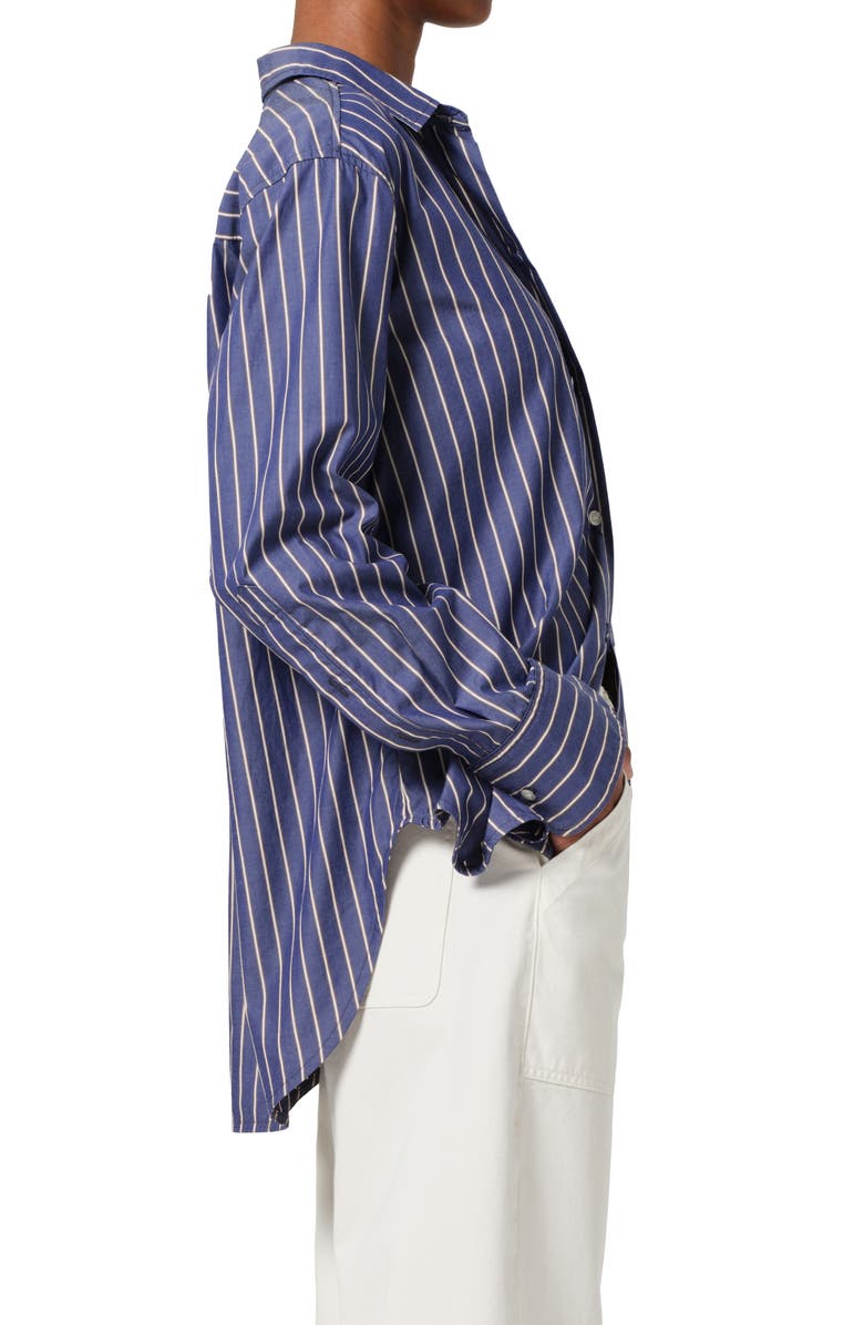 Citizens of Humanity Shay Stripe High-Low Button-Up Shirt, Alternate, color,