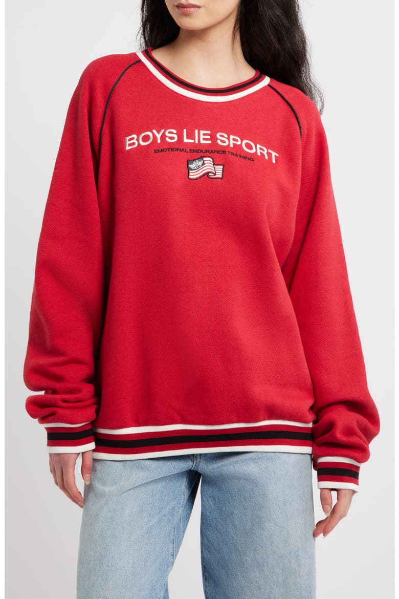 Kara Graphic Sweatshirt, Main, color, RED