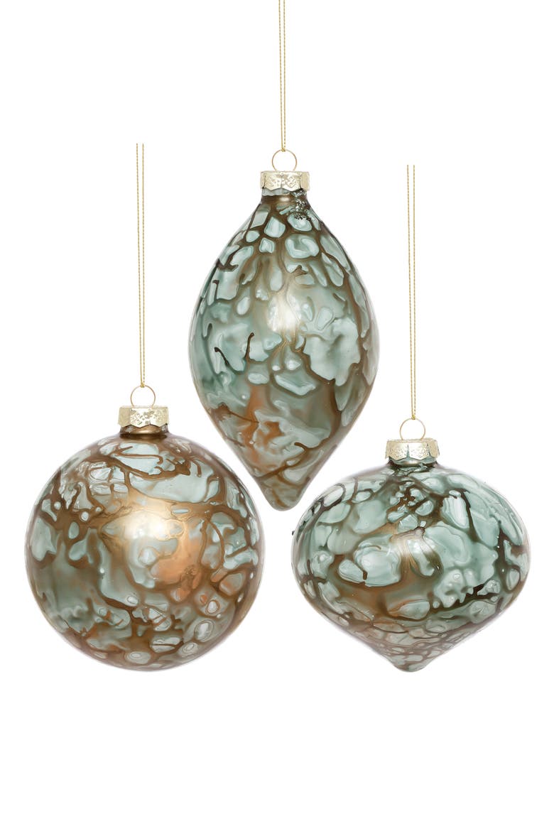 Marbled Ornament, Box of 6, Main, color, Bronze