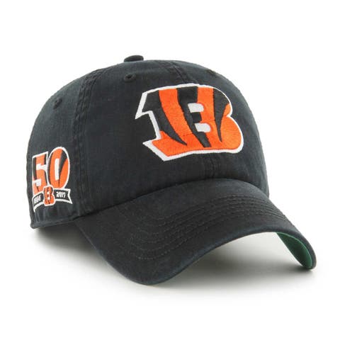 Men's '47 Black Cincinnati Bengals Sure Shot Franchise Fitted Hat