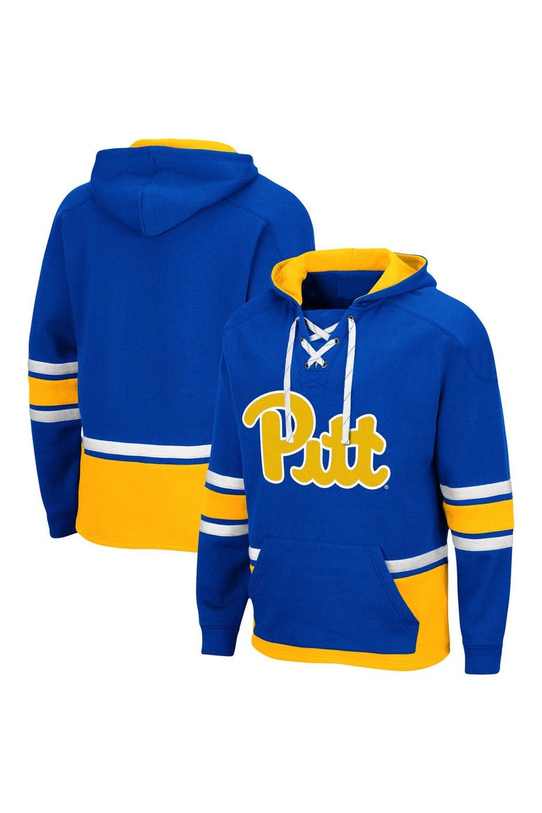Men's Colosseum Royal Pitt Panthers Lace Up 3.0 Pullover Hoodie, Main, color, Royal