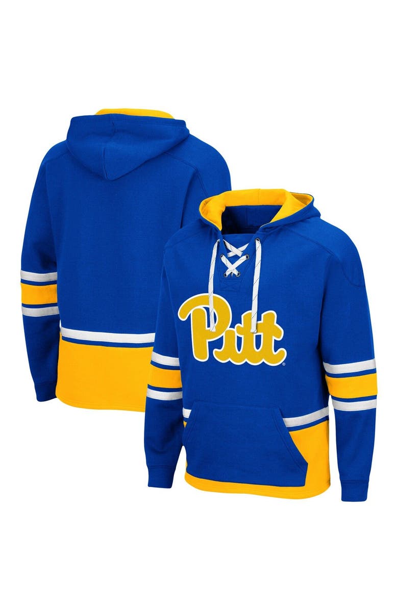 COLOSSEUM Men's Colosseum Royal Pitt Panthers Lace Up 3.0 Pullover Hoodie, Main, color, 
