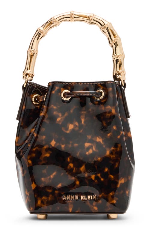 Anne Klein Mini Drawstring Bucket Bag In Brown