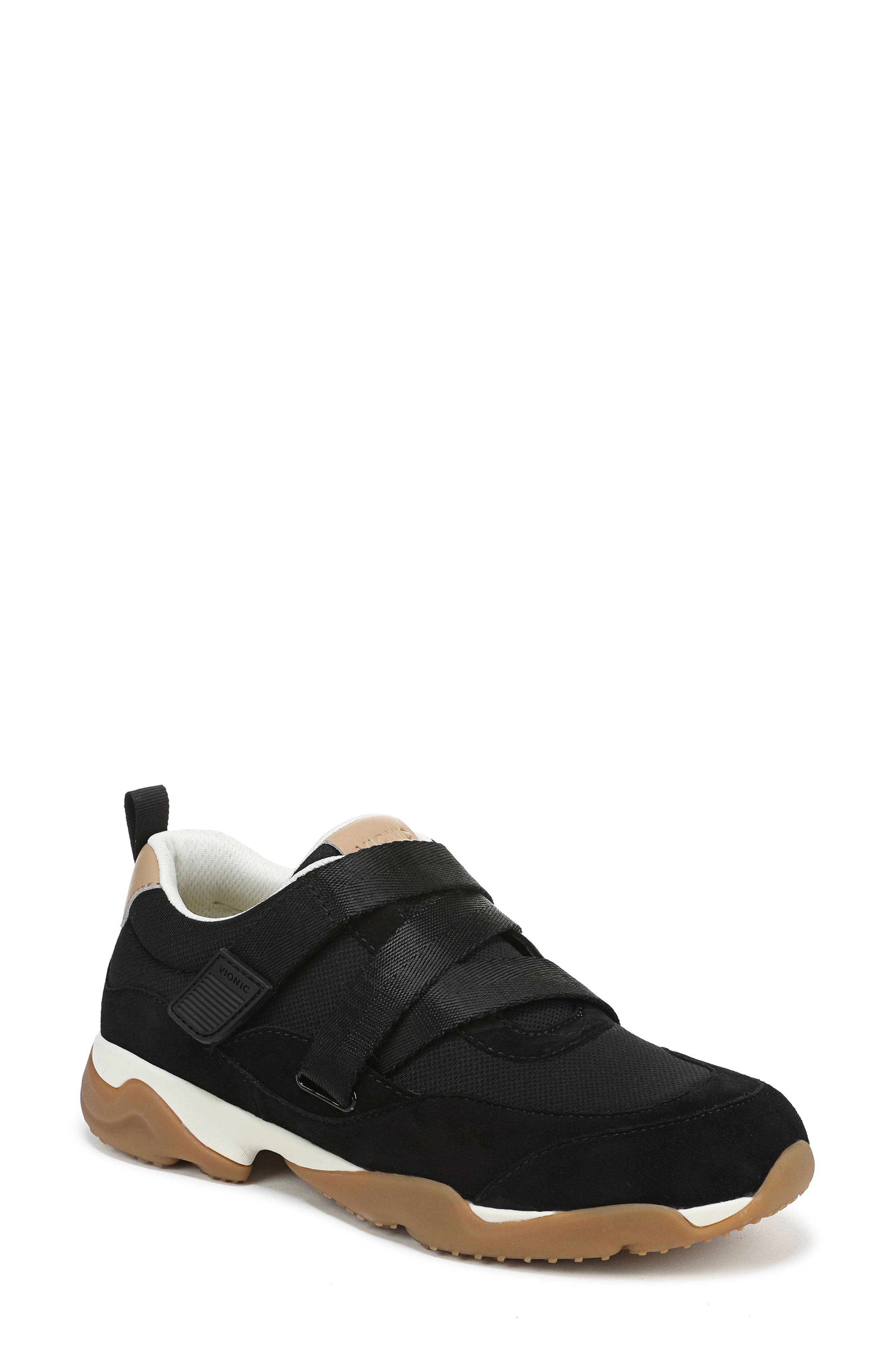 Vionic Walk Slim Gia Sneaker, Main, color, Black