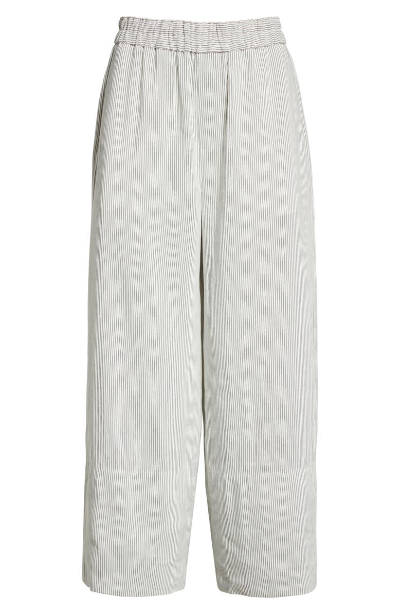 Vince Stripe Linen Blend Crop Pull On Pants, Alternate, color, 