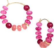 Panacea Beaded Wire Hoop Earrings