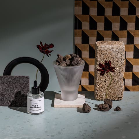 Zai Lava Rock Diffuser In Cedar & Black Cherry
