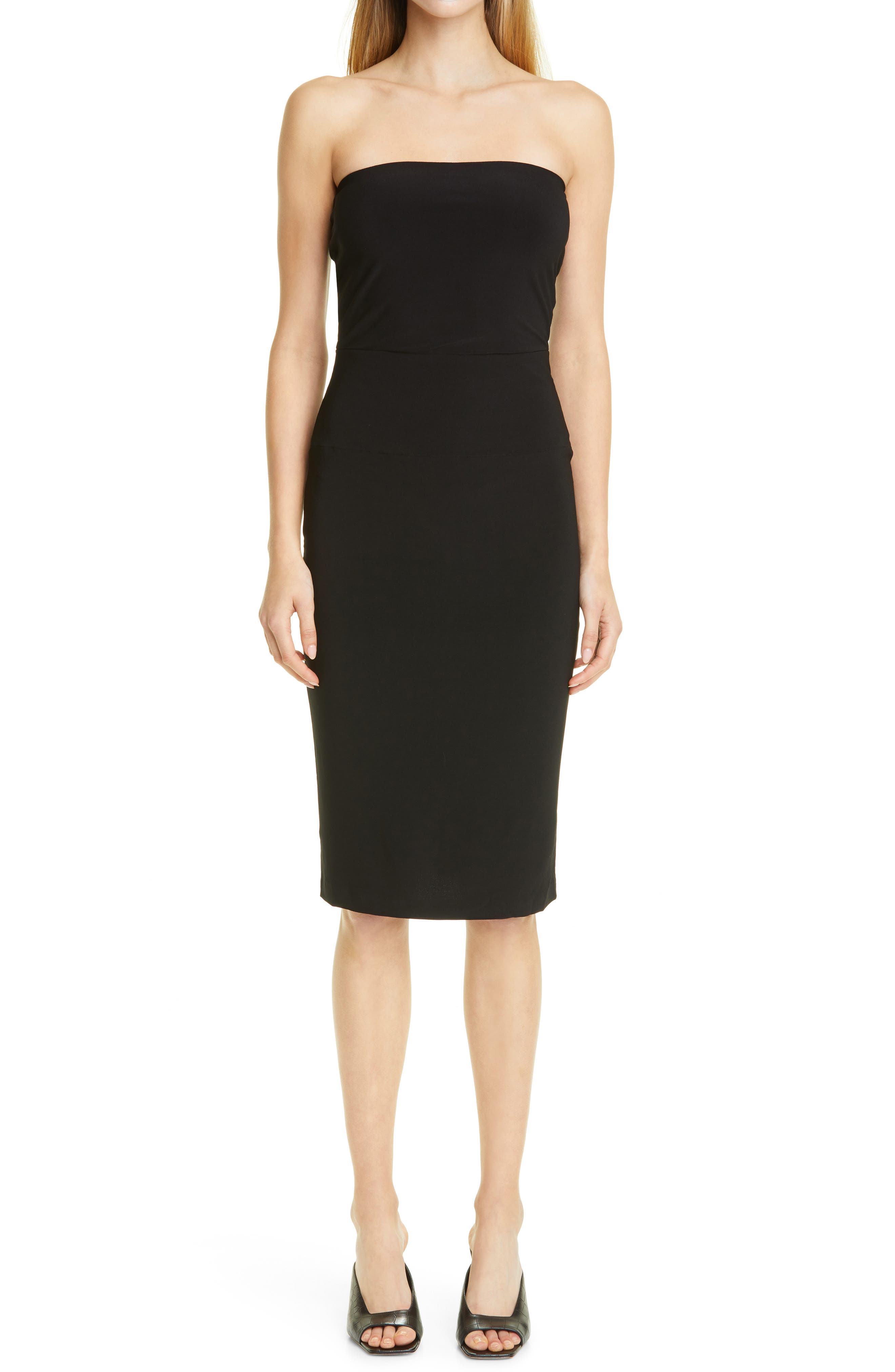 Norma Kamali Strapless Sheath Dress