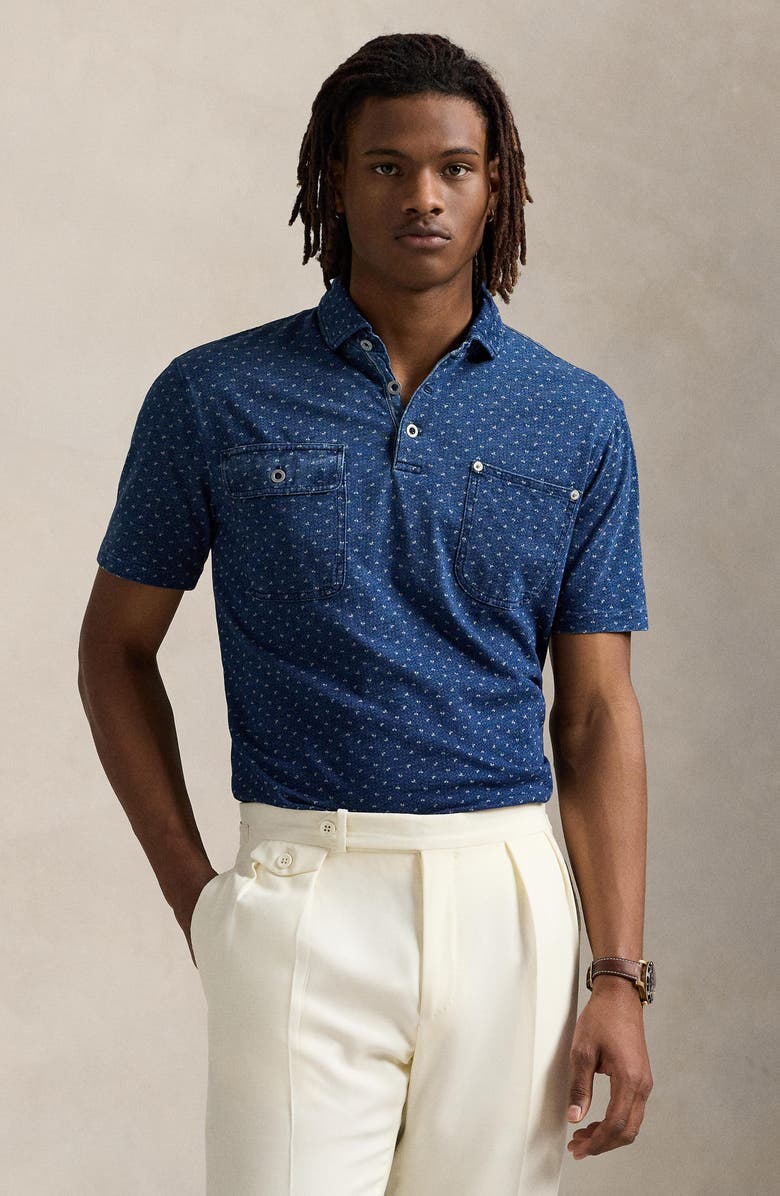 Polo Ralph Lauren Classic Fit Indigo Jersey Polo, Alternate, color, 