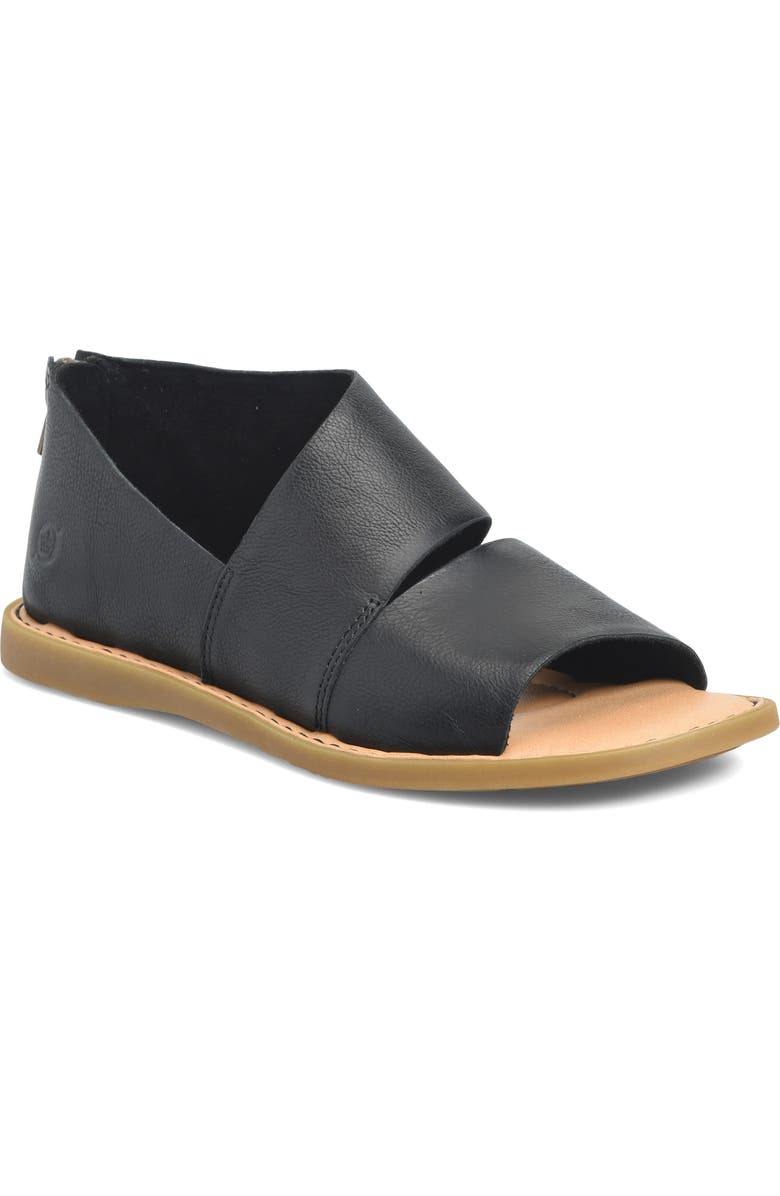 Børn Mila Sandal, Main, color, Black Leather