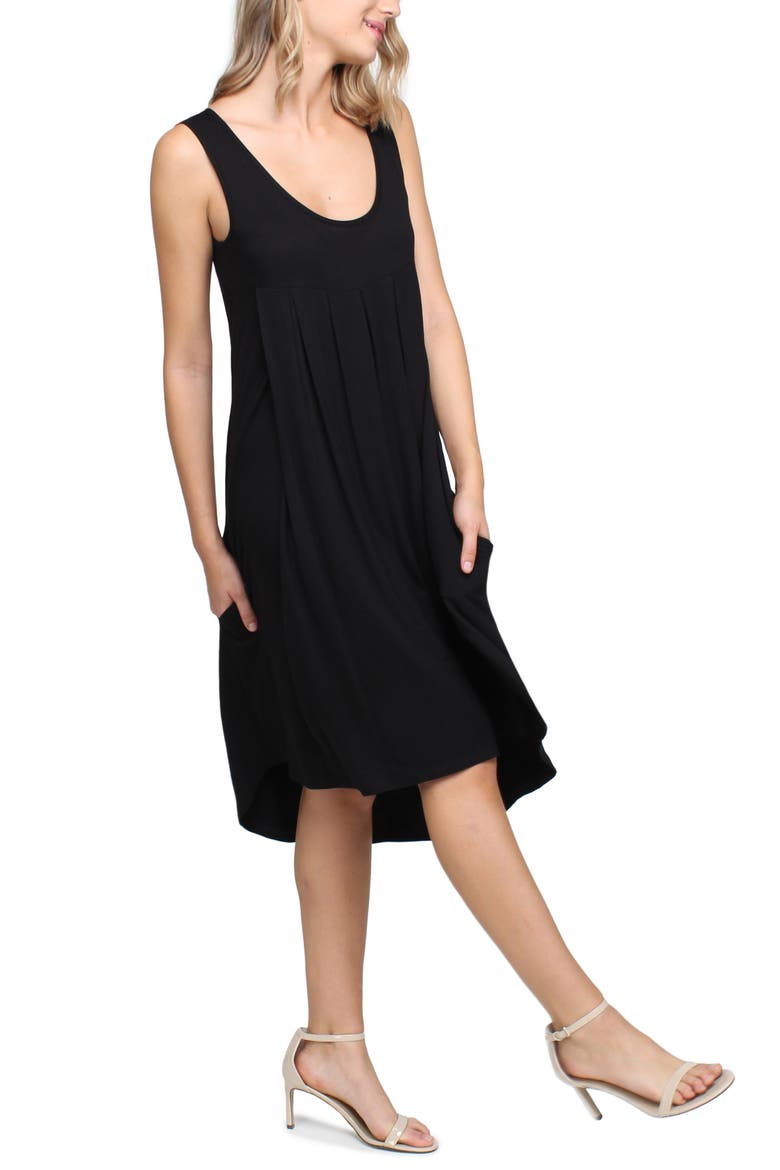 Makena Maternity/Nursing Dress, Alternate, color, BLACK