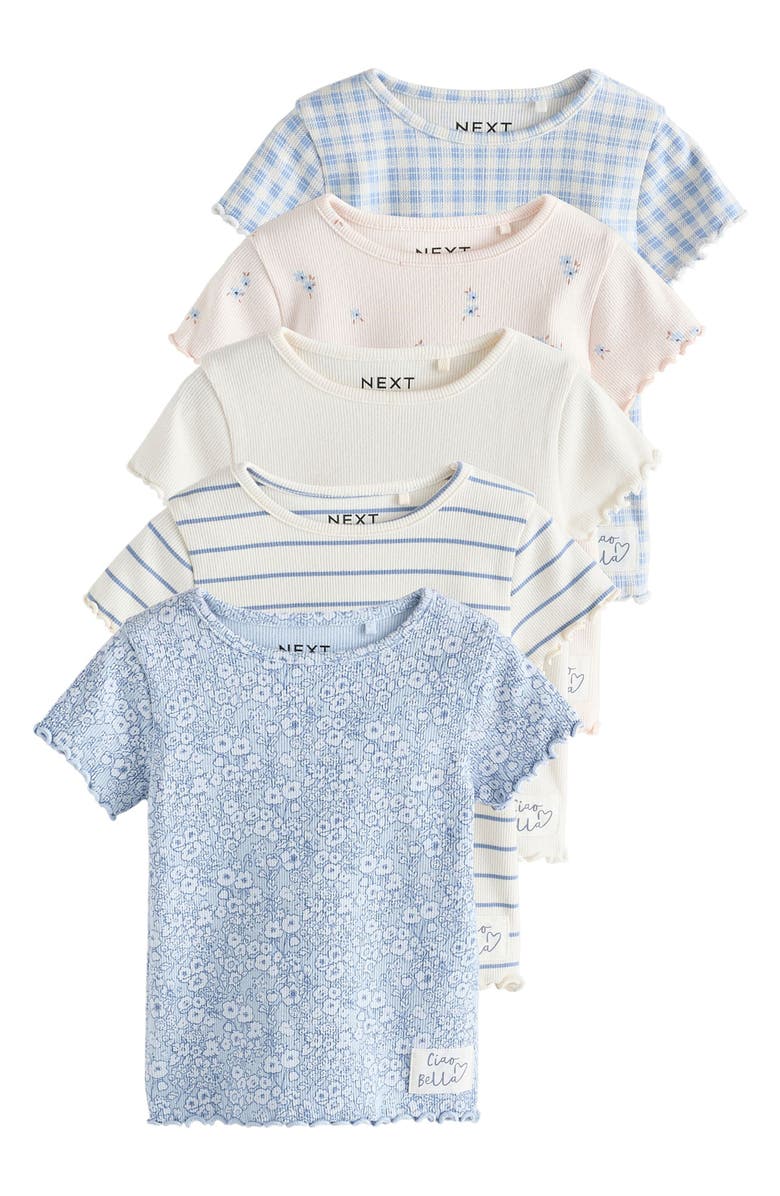 NEXT Kids' Assorted 5-Pack Rib T-Shirts, Main, color, 