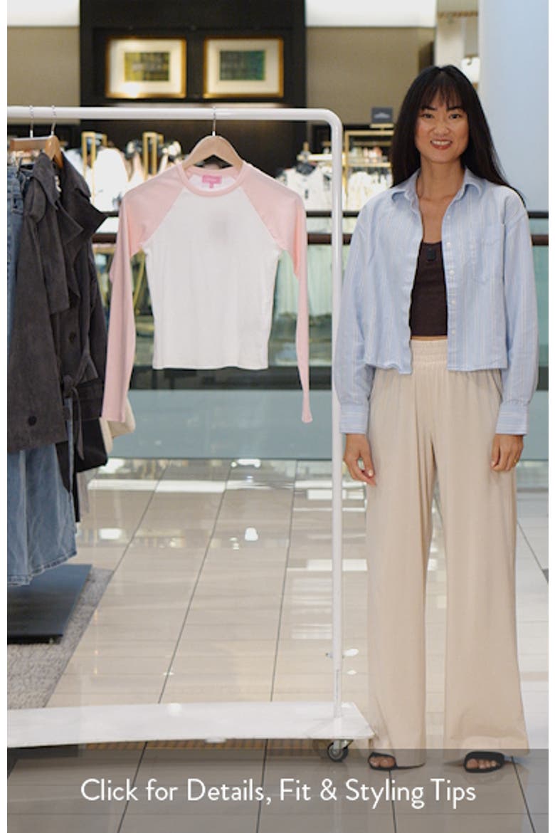 Raya Raglan Long Sleeve Crop Top video