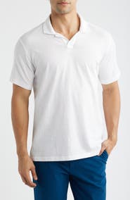 Greyson Alpha Slub Johnny Collar Polo