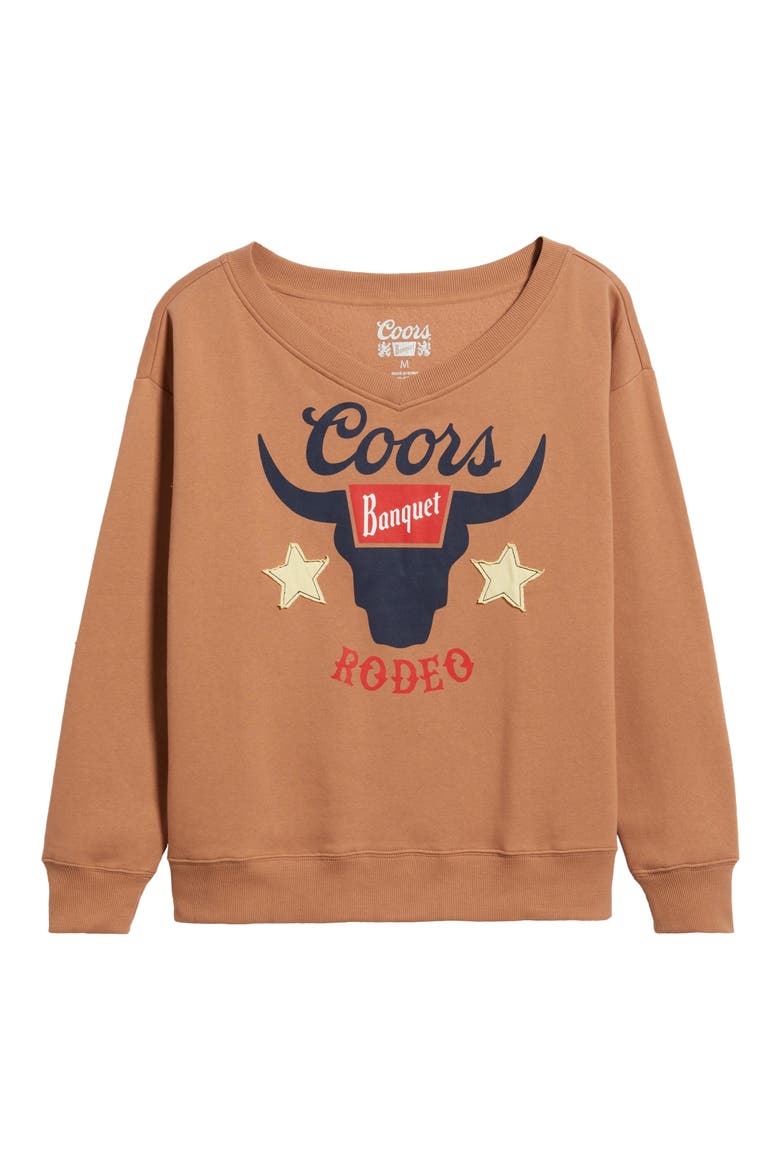 Coors® Rodeo Appliqué Graphic Sweatshirt, Alternate, color, MOCHA MOUSSE
