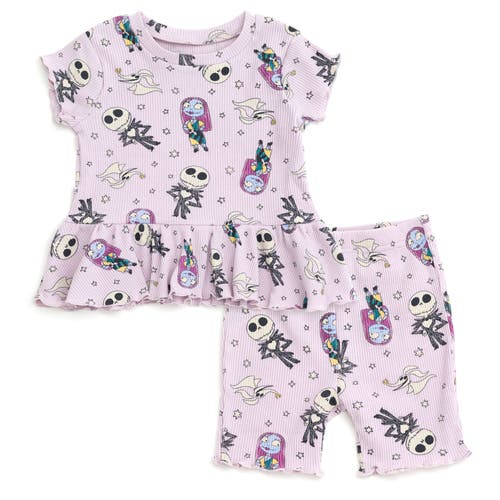 Disney Babies'  Ribbed T-shirt & Shorts Set In Pink