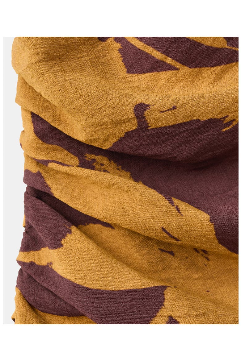 Print Asymmetric Maxi Dress, Alternate, color, OCHRE