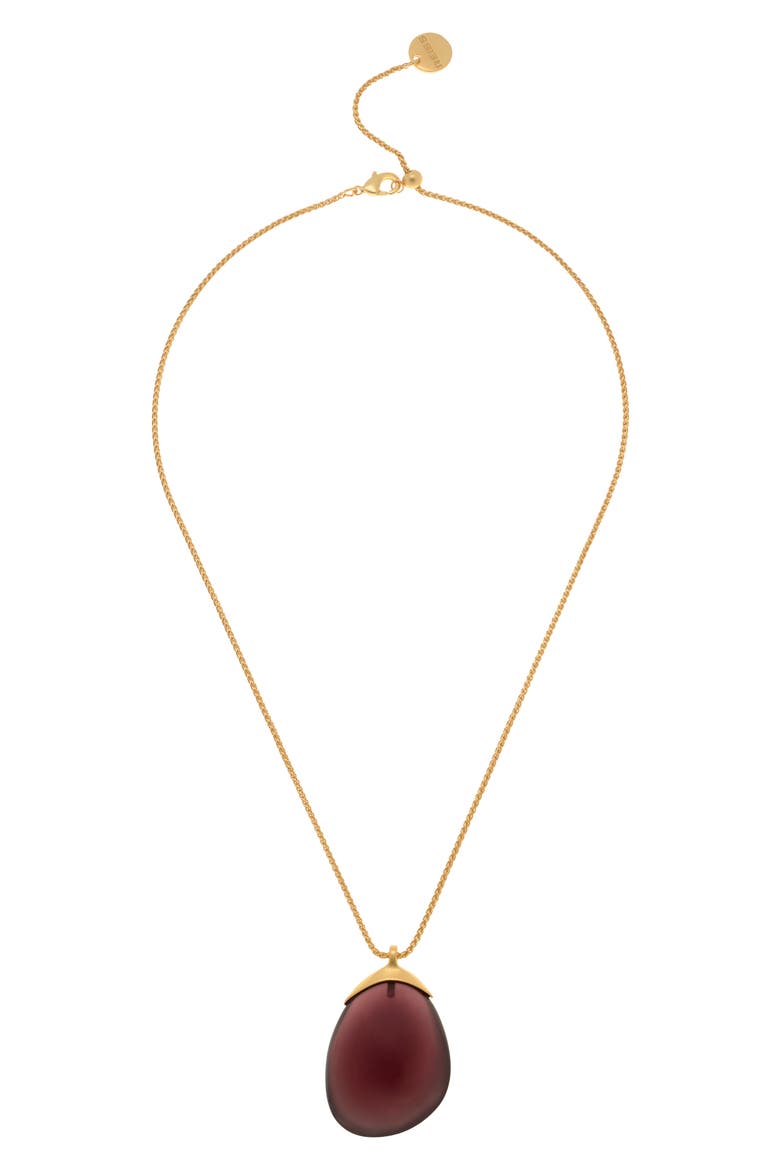 Pia Pendant Necklace, Main, color, GOLD TONE / BURGUNDY