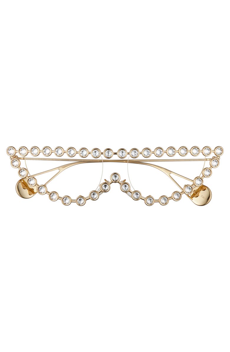 Gucci 53mm Crystal Embellished Cat Eye Sunglasses, Alternate, color, 