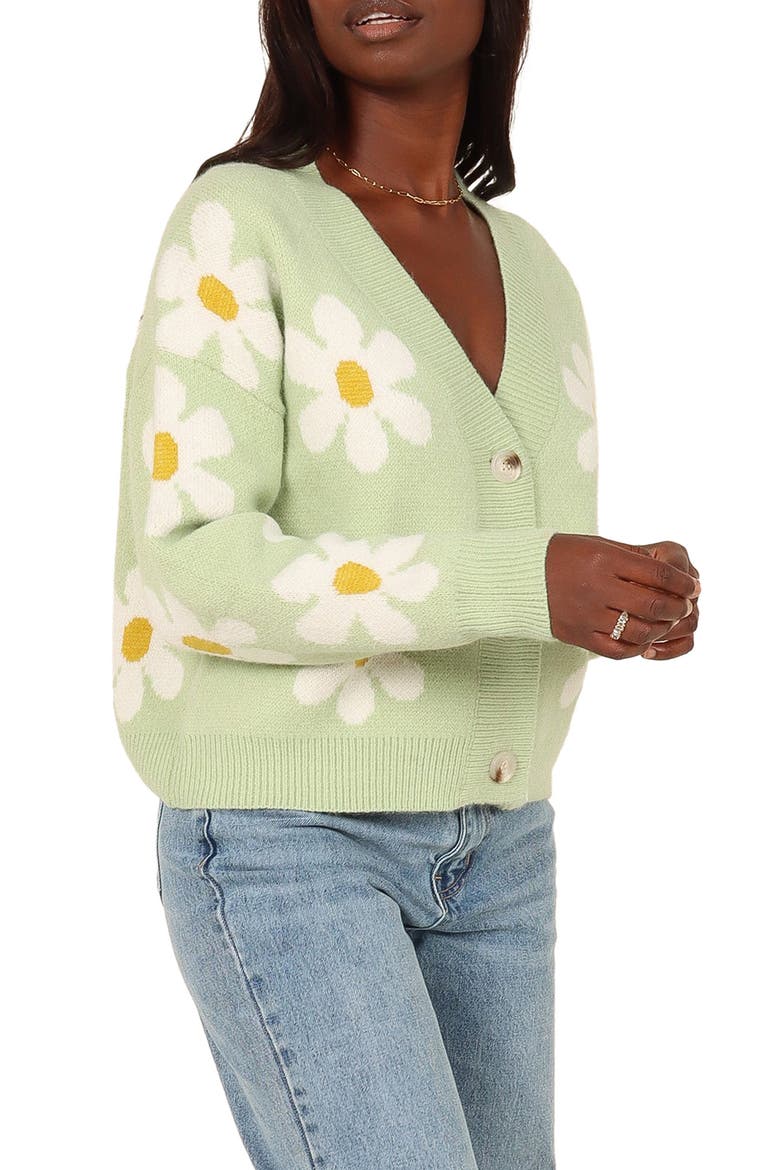 Daisy Cardigan, Alternate, color, GREEN