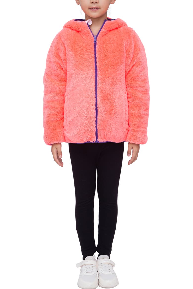 Kids' Reversible Soft Fleece Jacket, Alternate, color, Rose quartz gradient