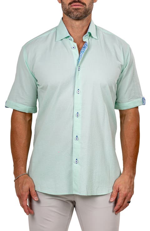 Galileo Marty Short Sleeve Cotton Button-Up Shirt