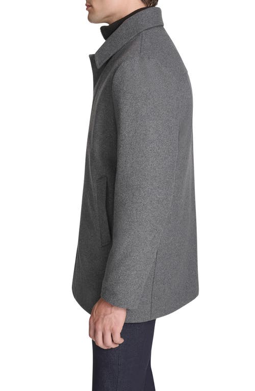 Kenneth Cole New York Single Button Wool Blend Knit Blazer In Gray