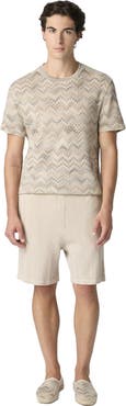 Missoni Bermuda Shorts In Cotton And Viscose With Tone-on-tone Zigzag Pattern